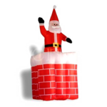 PERE NOEL DANS CHEMINEE GONFLABLE