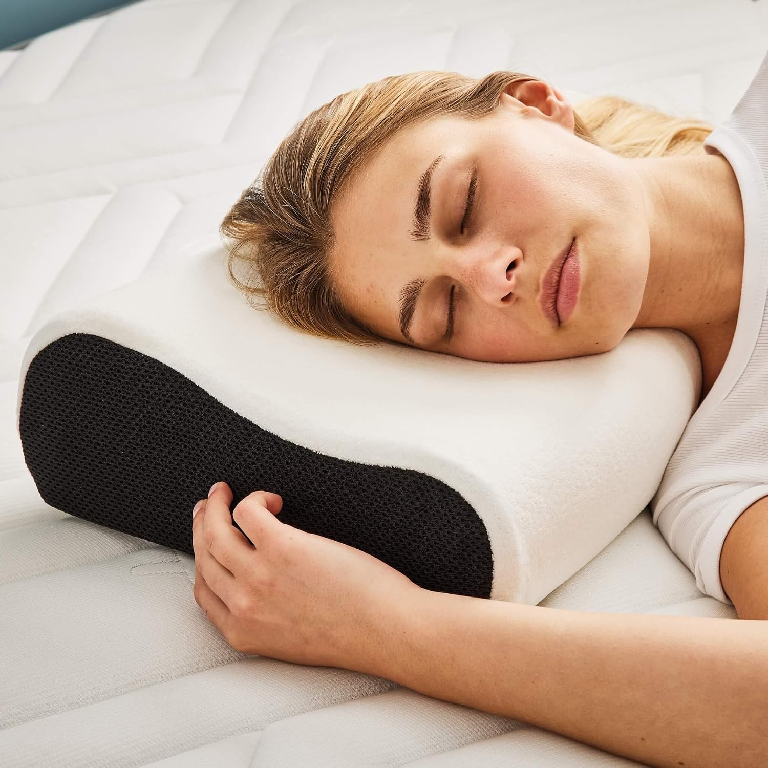 Oreiller ergonomique Bultex à mémoire de forme 33x52 3