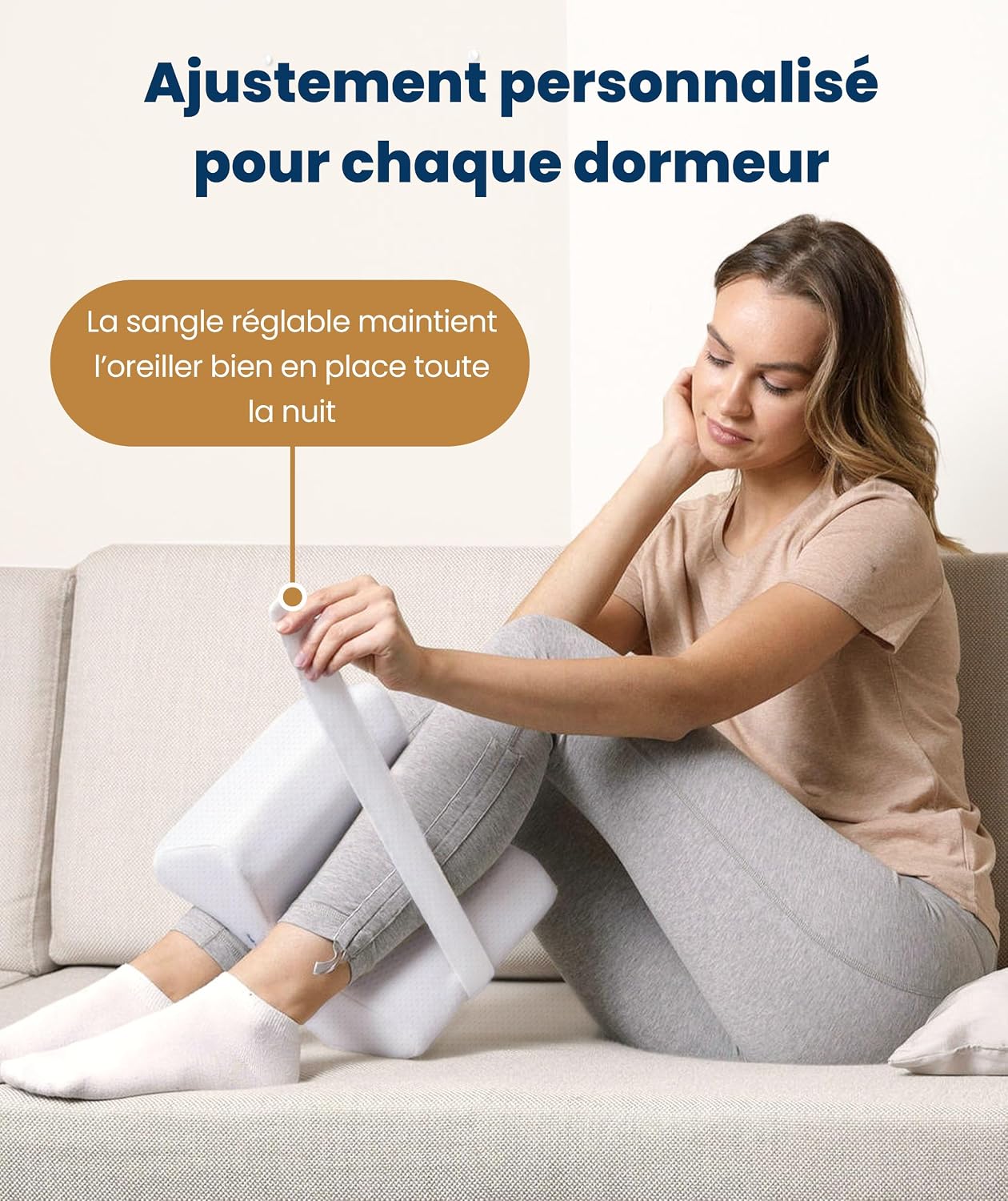 Everlasting Comfort Coussin de genou pour dormir sur le côté – Coussin de jambe en mousse à mémoire de forme de qualité sup 5