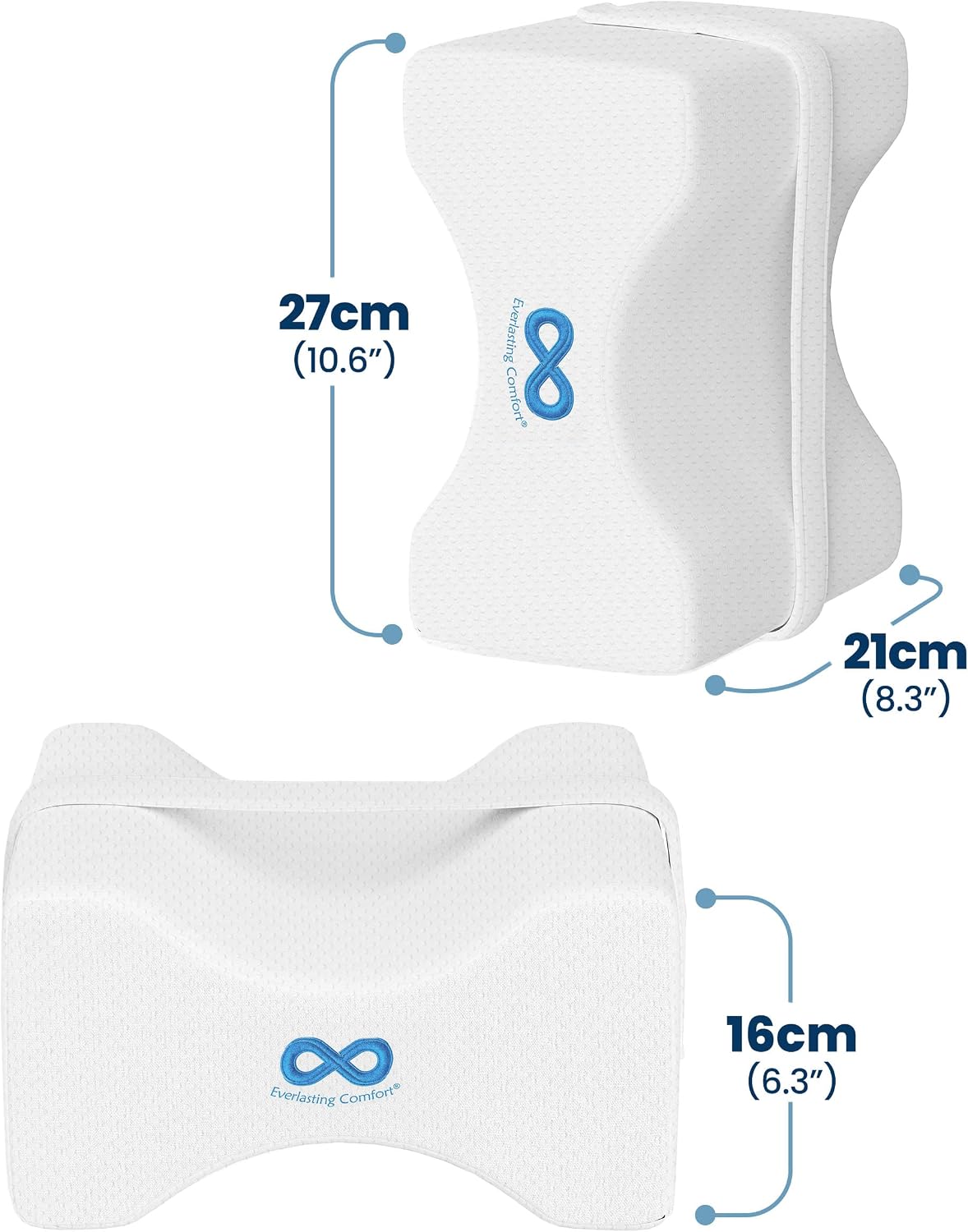 Everlasting Comfort Coussin de genou pour dormir sur le côté – Coussin de jambe en mousse à mémoire de forme de qualité sup 9