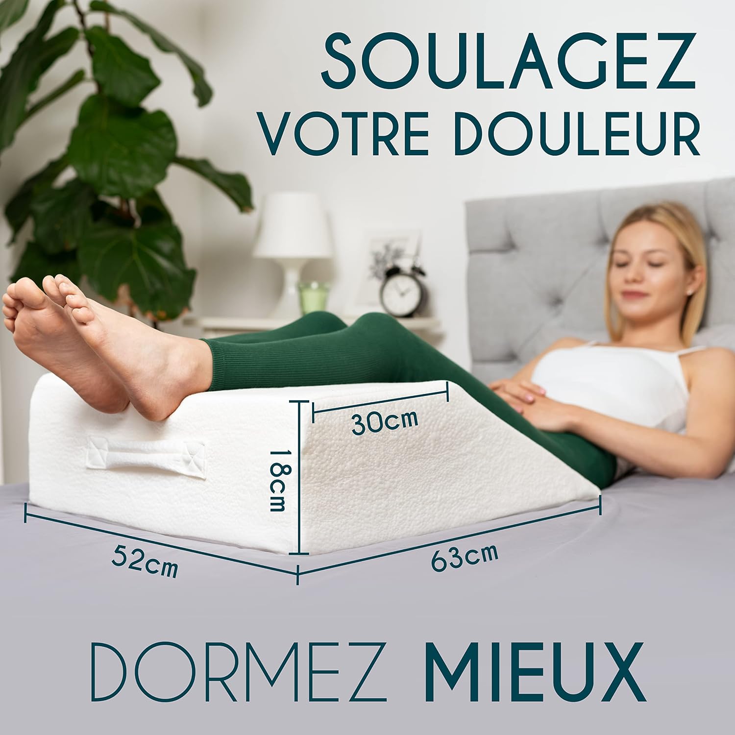 Dreamzie - Coussin Jambes Surélevé - Mémoire de Forme - Ergonomique Lit 3