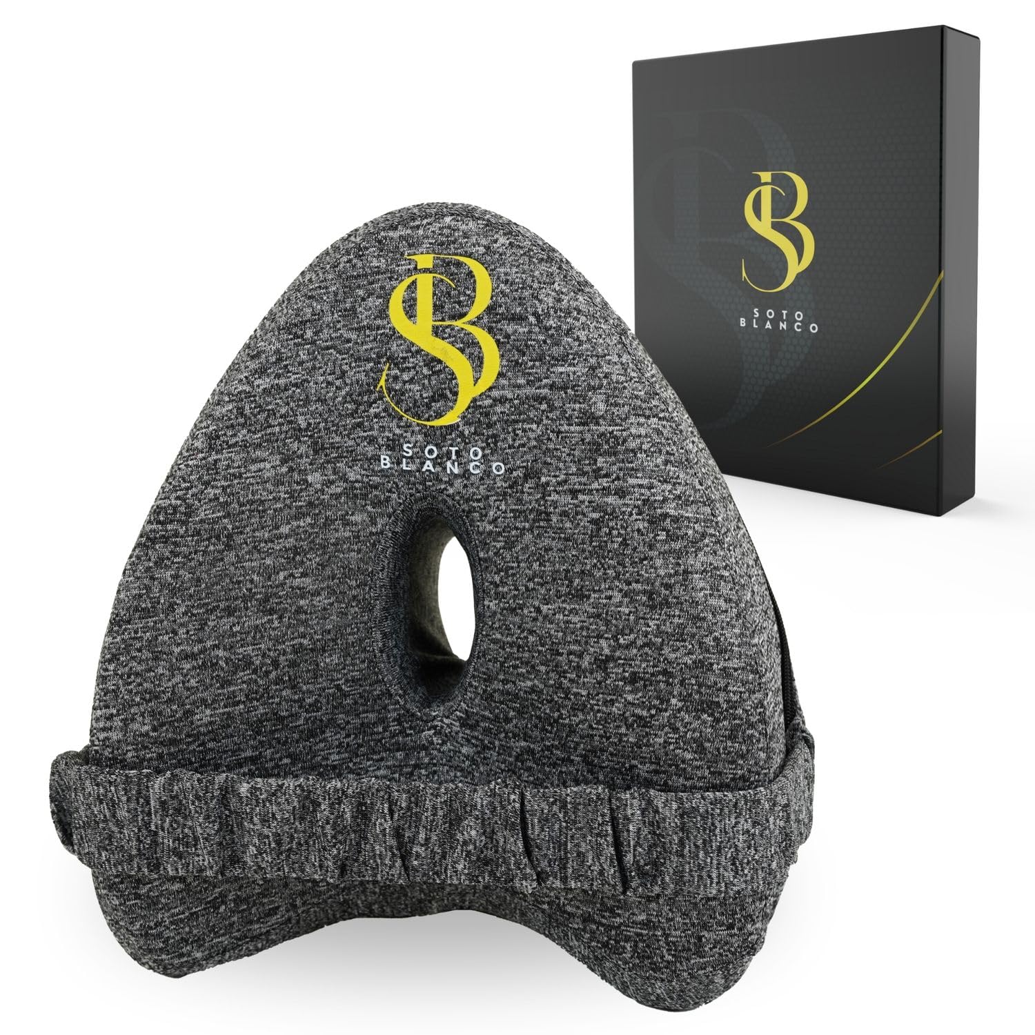 SOTO BLANCO Premium Coussin Genoux pour Dormir Type Celsius Orthopédique avec Mousse à Mémoire de Forme | Coussin Entre Jambe