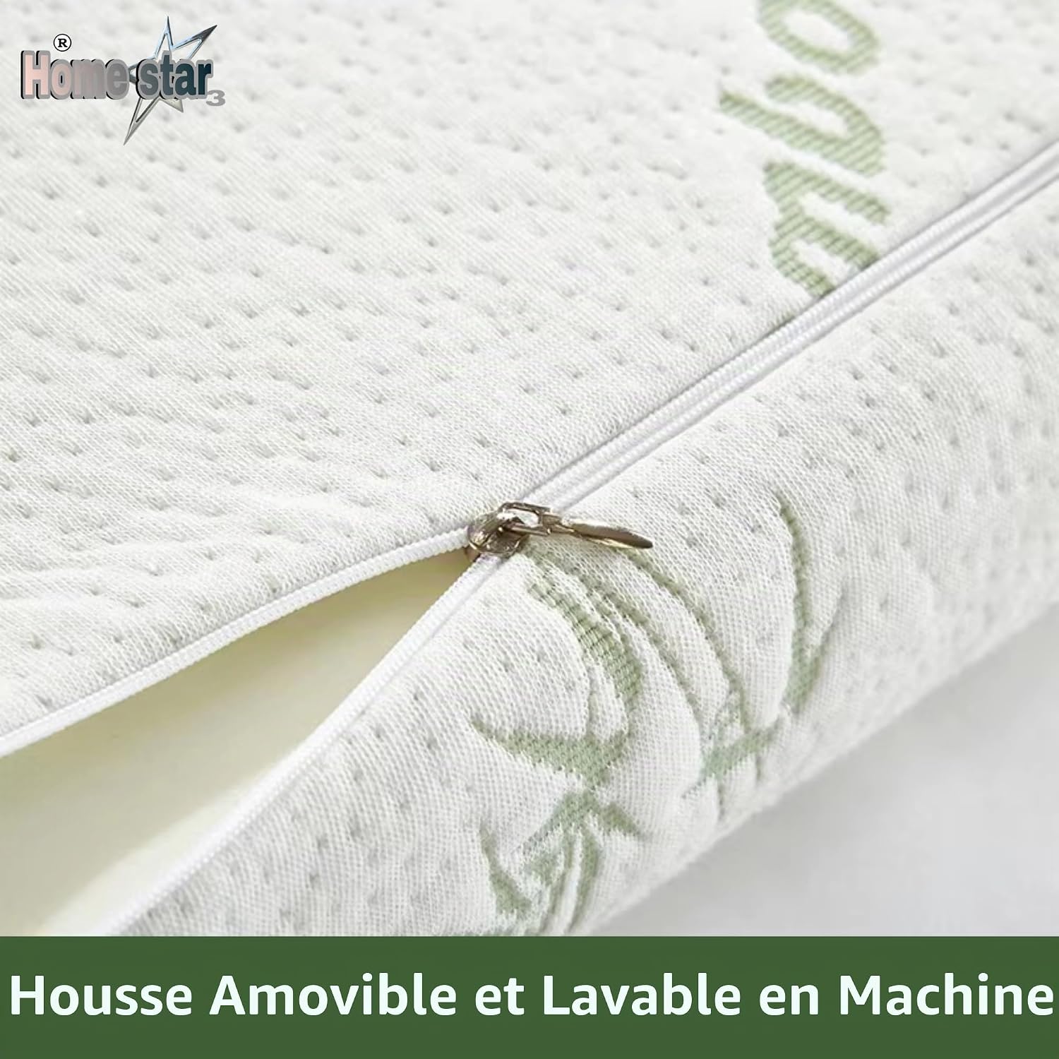 Oreiller Cervical Ergonomique 2 en 1, Mémoire de Forme, 2 Hauteurs, Soutien Cervical pour Dormir sur Le Côté et Le Dos, Hou 6