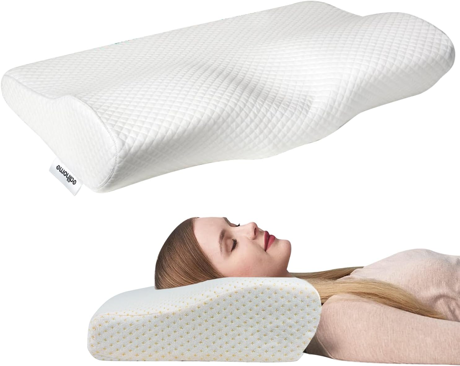 Edihome-Oreiller-Ergonomique-Cervical-Viscoélastique