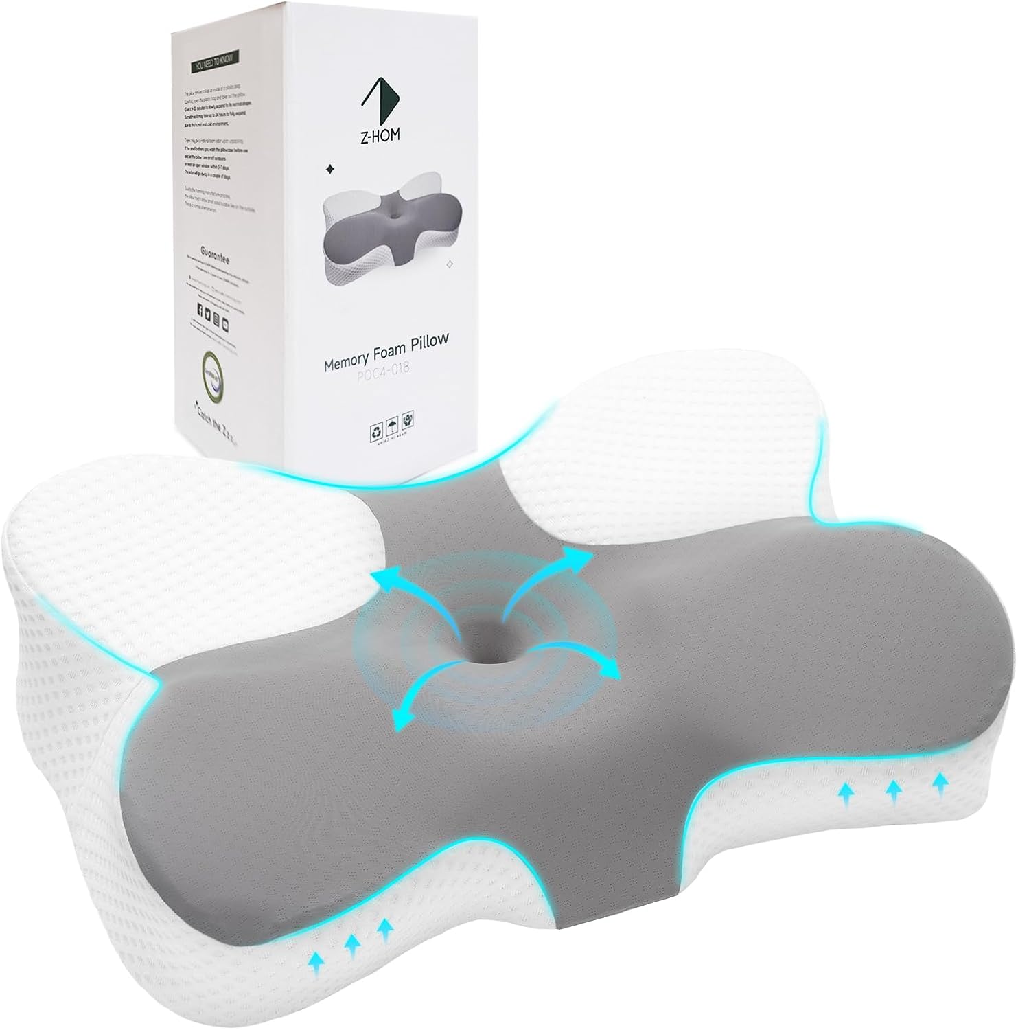 Z-hom-Oreiller-Memoire-De-Forme-Ergonomique-Cervical