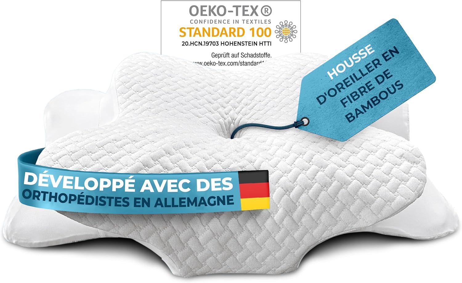 Glückstoff-Taie-doreiller-Pour-Oreiller-Ergonomique
