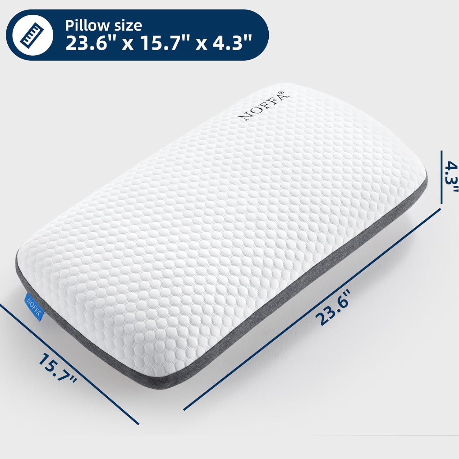 NOFFA-Oreiller-Orthopedique-Avec-Housse-Lavable