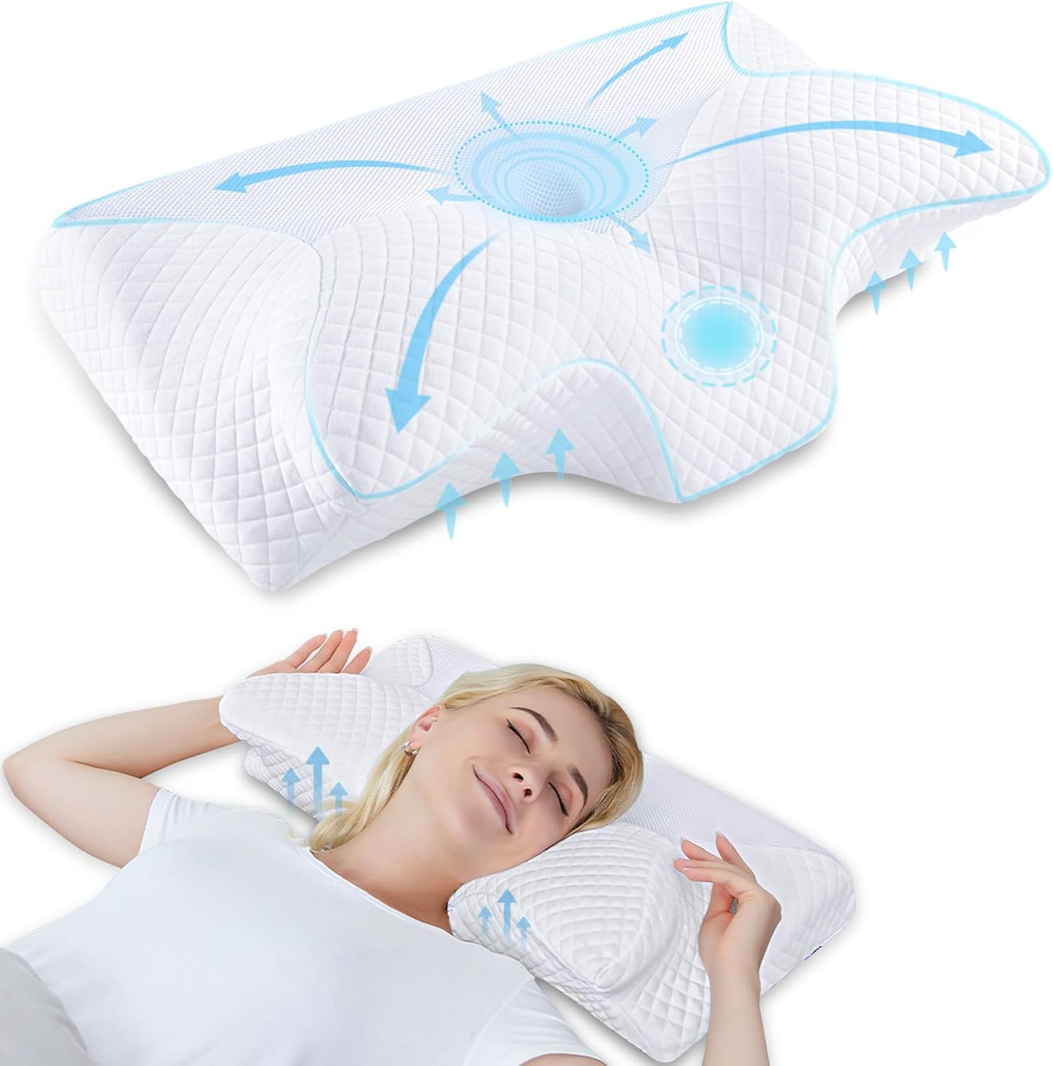HOMCA-Oreiller-Cervicales-Ergonomique