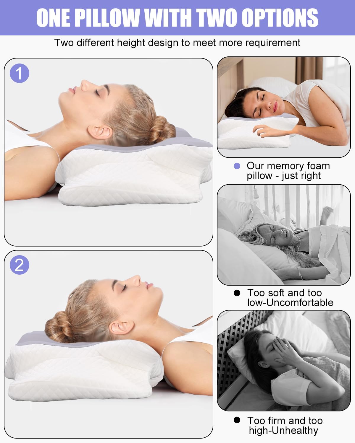 Huifoo-Oreiller-Orthopédique-Ergonomique