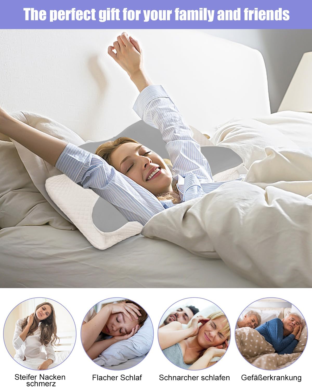 Huifoo Oreiller-Ergonomique-Cervical