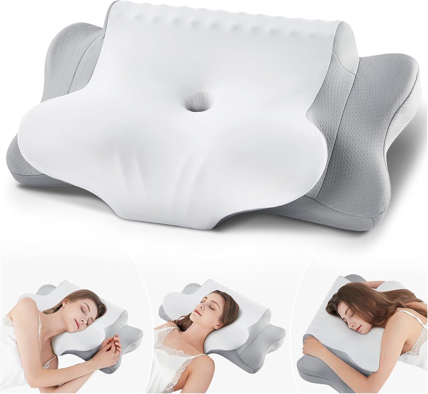 donama-oreiller-ergonomique-cervical-pour-sommeil-sur-le-cote-le-dos-et-le-ventre-oreiller-memoire-forme-pour-le-cou-avec-taie-d-oreiller-64x39x10-13-cm-gris-blanc
