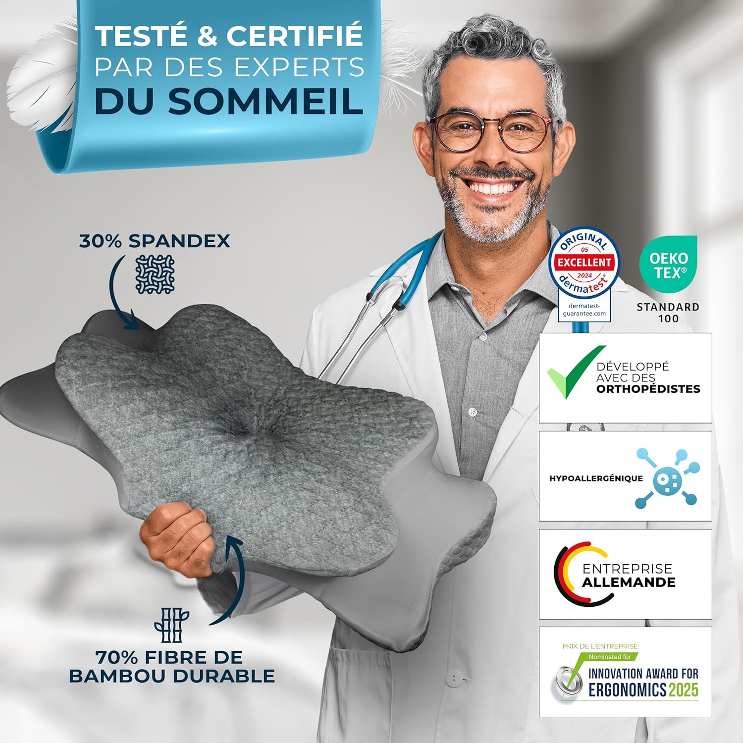 gluckstoff-r-oreiller-ergonomique-cervical-tous-types-de-sommeil-anti-ronflement-gris-premium