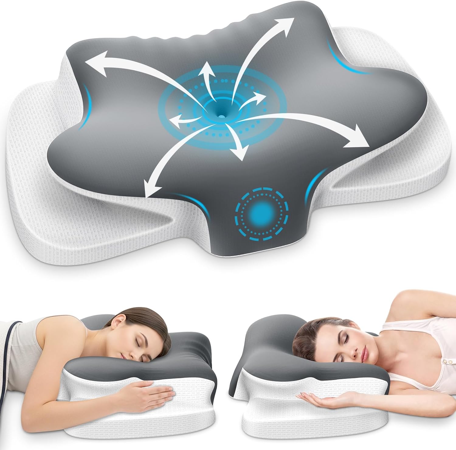 ehomfory-oreiller-ergonomique-orthopedique-2-en-1-memoire-forme-sommeil-sur-le-cote-le-dos-et-le-ventre-65x37x10-12cm-gris