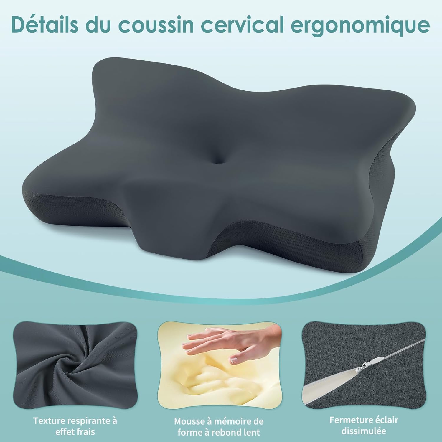 silkena-oreiller-ergonomique-cervical-mousse-memoire-sommeil-sur-le-cote-le-dos-ou-le-ventre-gris-fonce-64cmx41cmx10cm