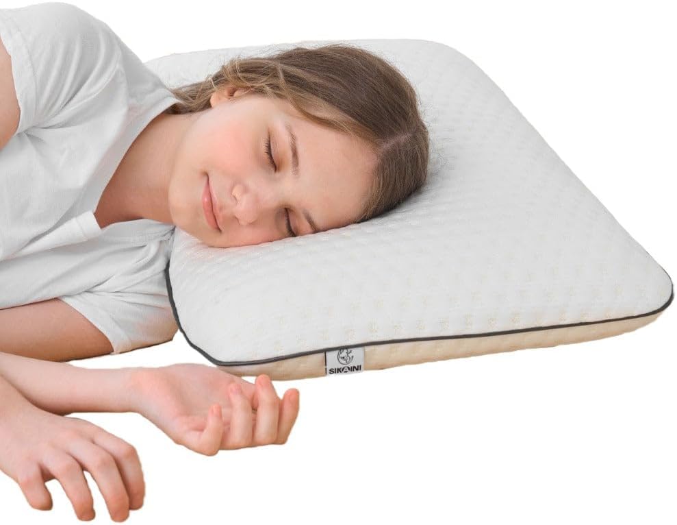 sikaini-coussin-ergonomique-pour-jeunes-avec-mousse-a-memoire-de-forme-pour-sommeil-reparateur-avec-taie-d-oreiller-40-x-60-cm-blanc