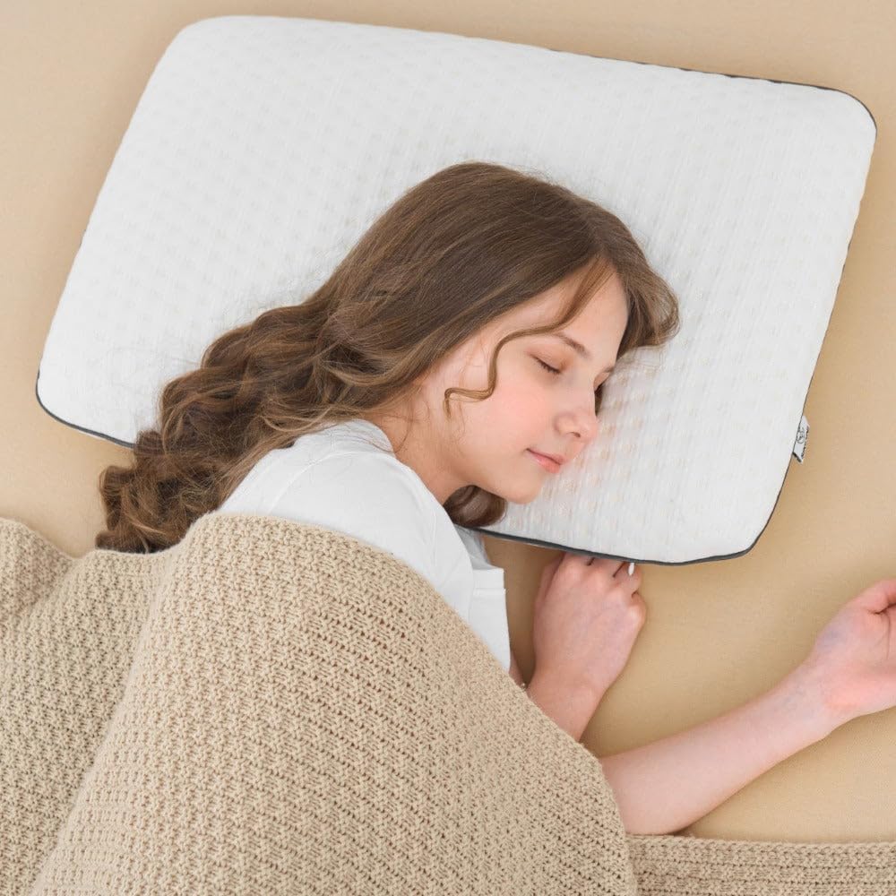 sikaini-coussin-ergonomique-pour-jeunes-avec-mousse-a-memoire-de-forme-pour-sommeil-reparateur-avec-taie-d-oreiller