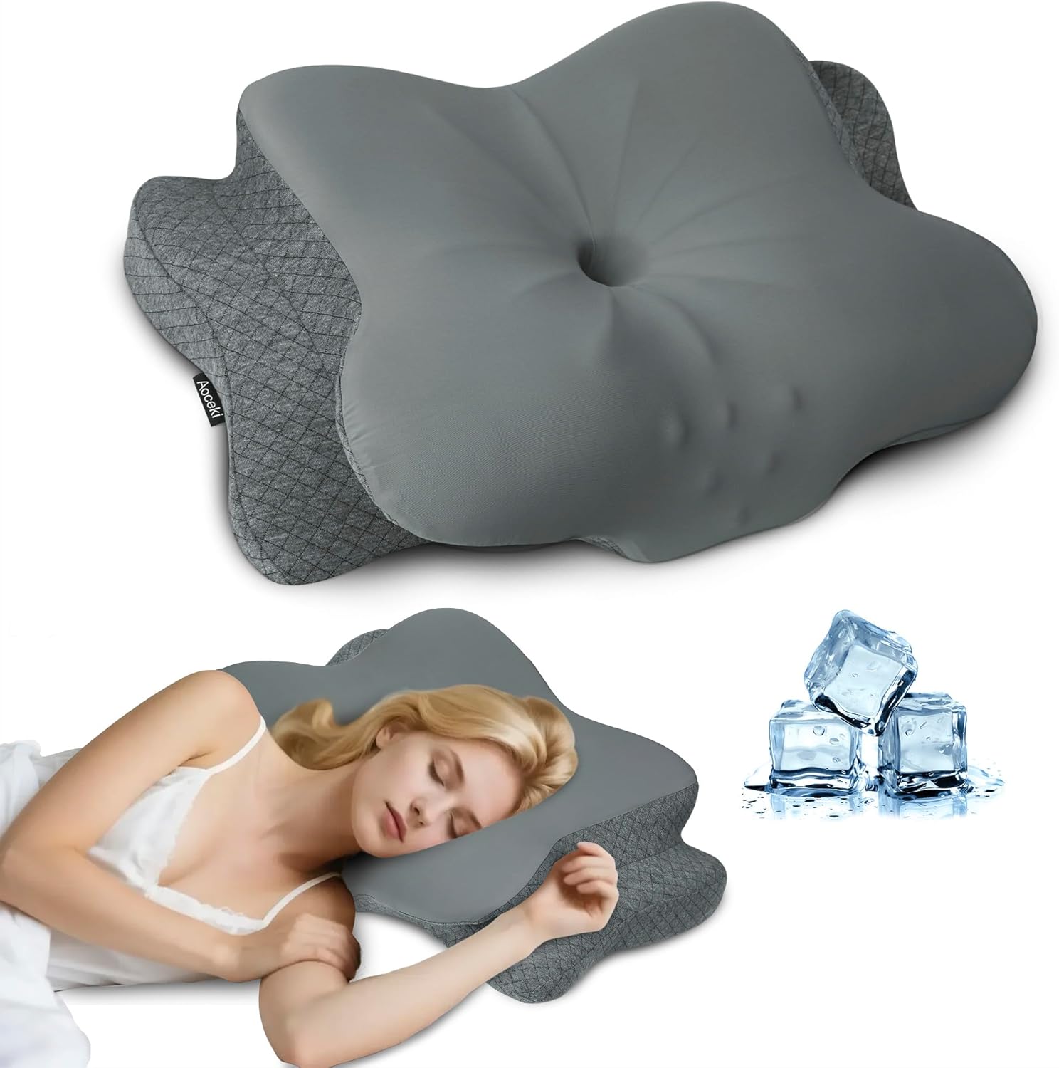 aoceki-oreiller-ergonomique-cervical-oreiller-anti-ronflement-et-apnee-memoire-de-forme-avec-housse-amovible-papillon-gris-fonce-59-38-12-cm