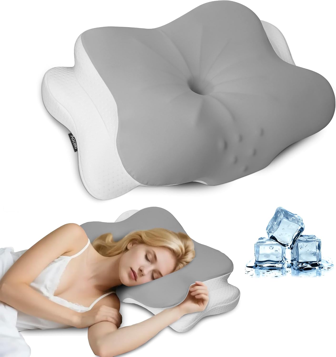 Aoceki-oreiller-ergonomique-cervical-anti-ronflement-et-apnee-positionnelle-memoire-de-forme-avec-housse-amovible-papillon-gris-clair-23-2x15-1x4-3-4-7-in