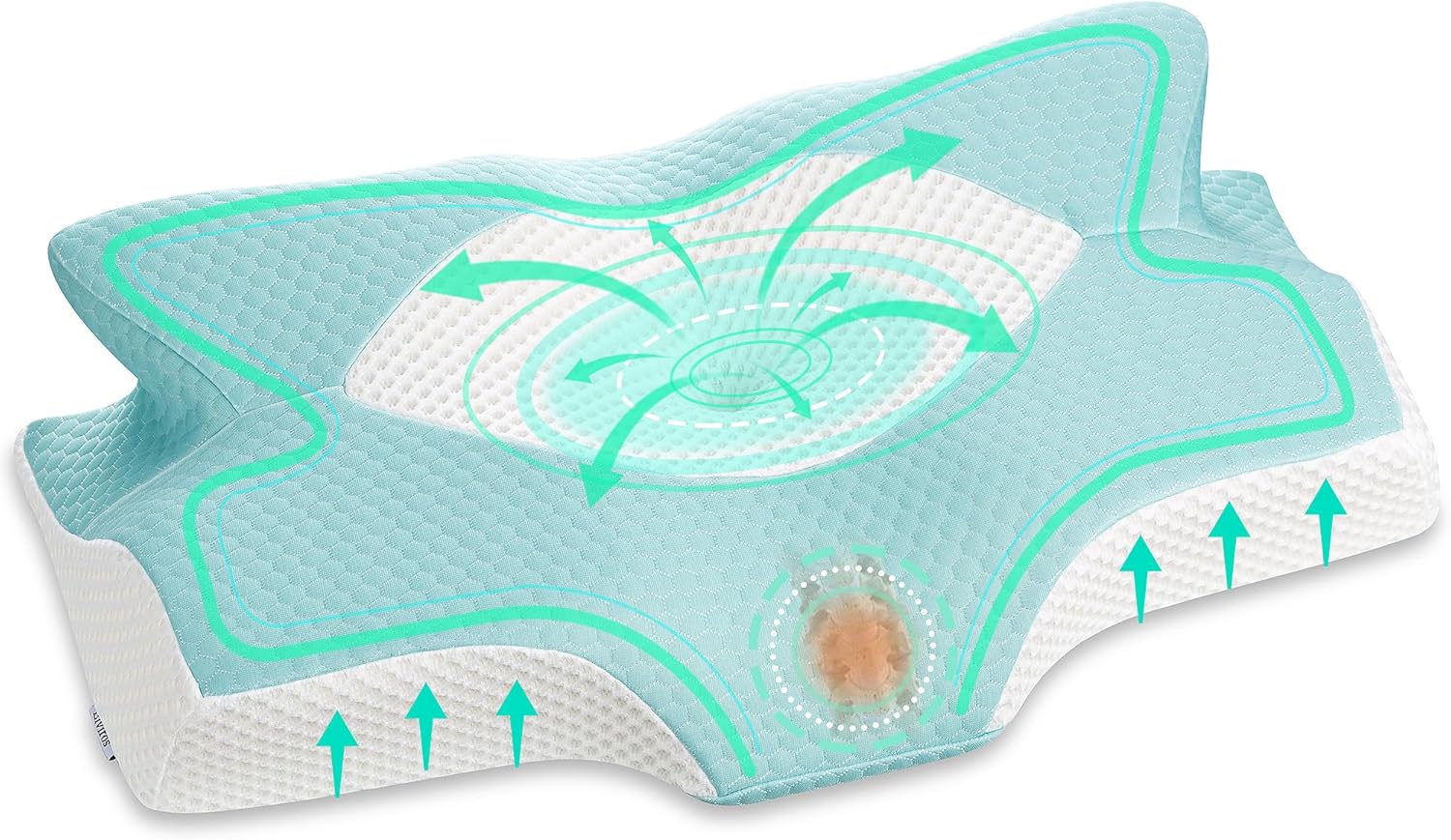 elviros-oreiller-ergonomique-orthopedique-a-memoire-de-forme-cervicales-douloureuses-53-8-x-11-9-x-33-cm-bleu-vert