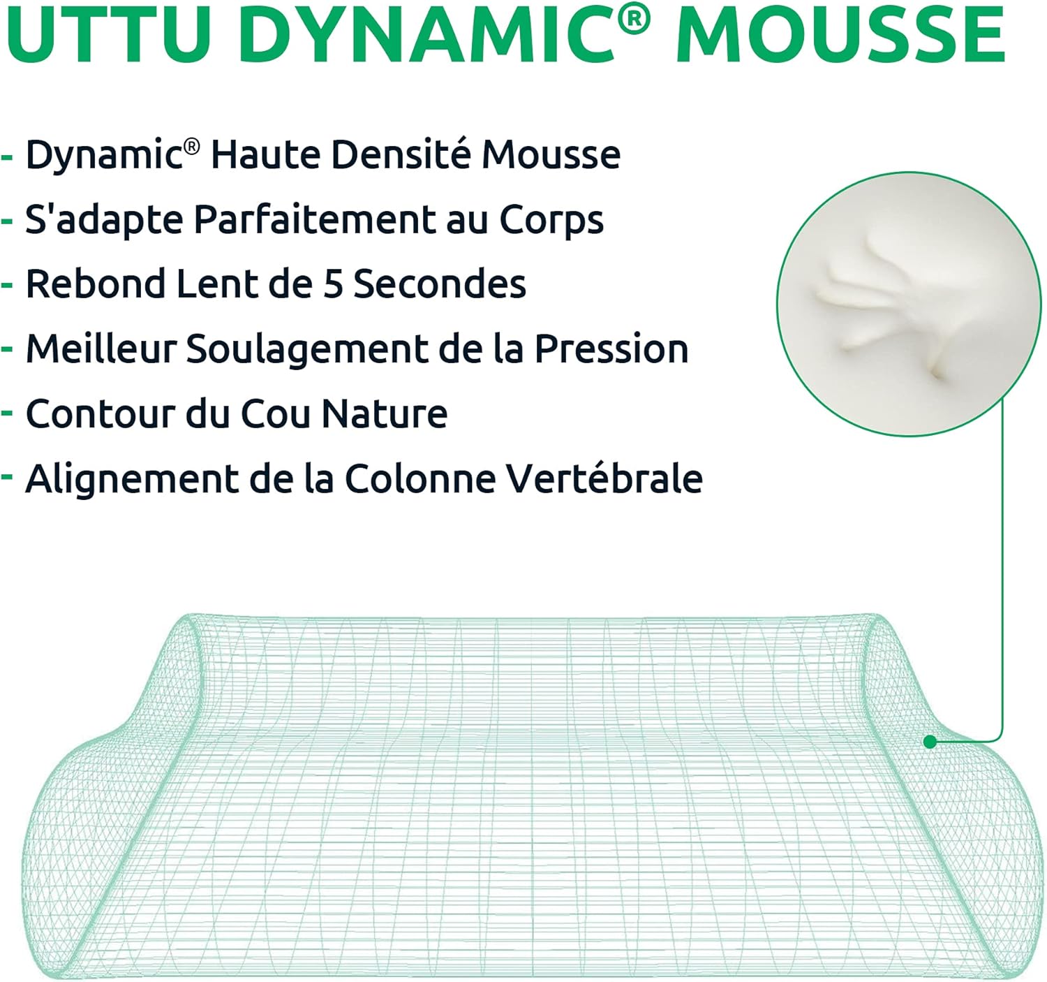 UTTU-Oreiller-Orthopédique-Soutien-Parfait-Pour-La-Tête-Et-Le-Cou