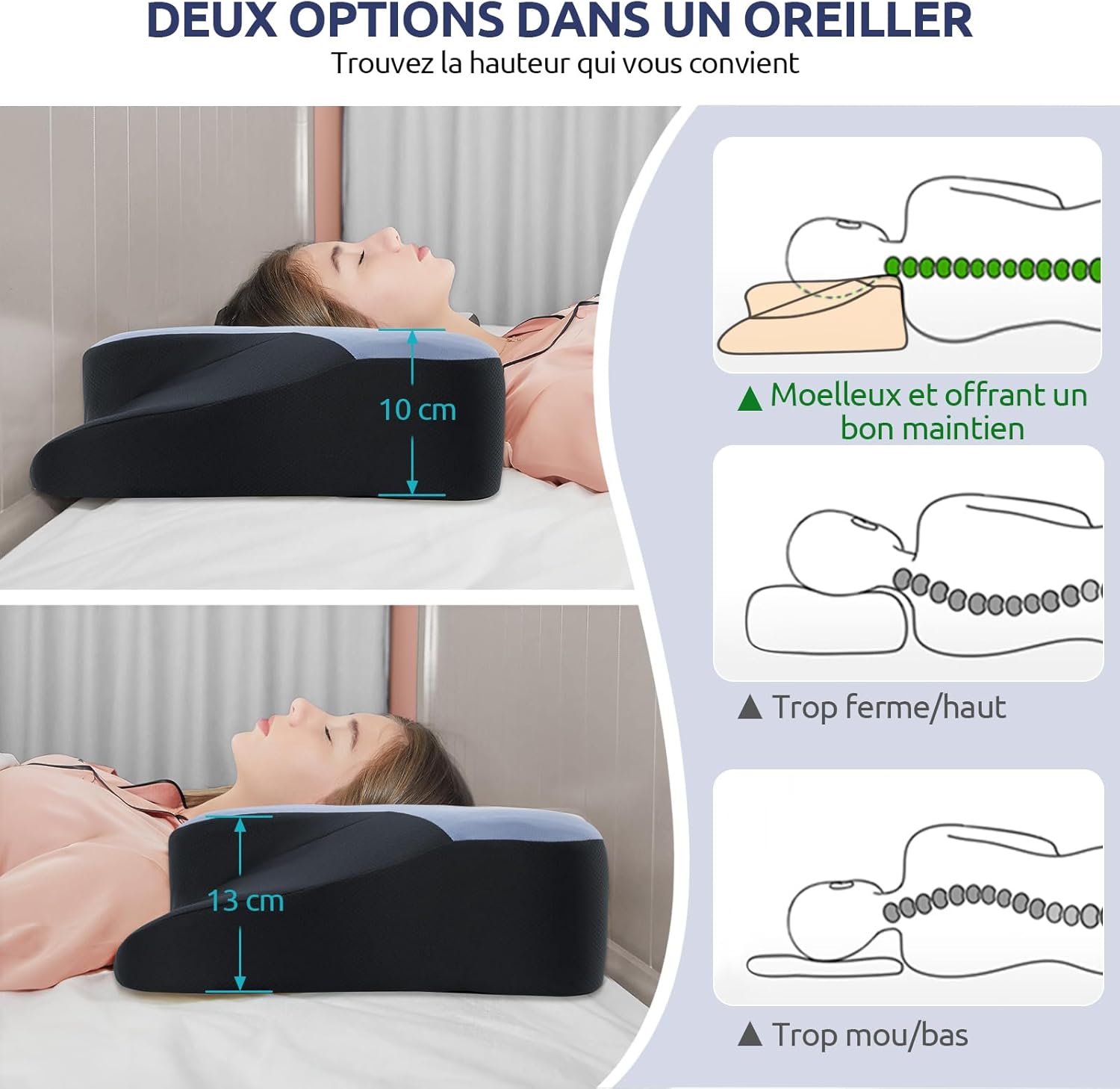 oreiller-ergonomique-donama-cervical-pour-dormeurs-sur-le-cote-le-ventre-bleu-noir-66x37x13-cm