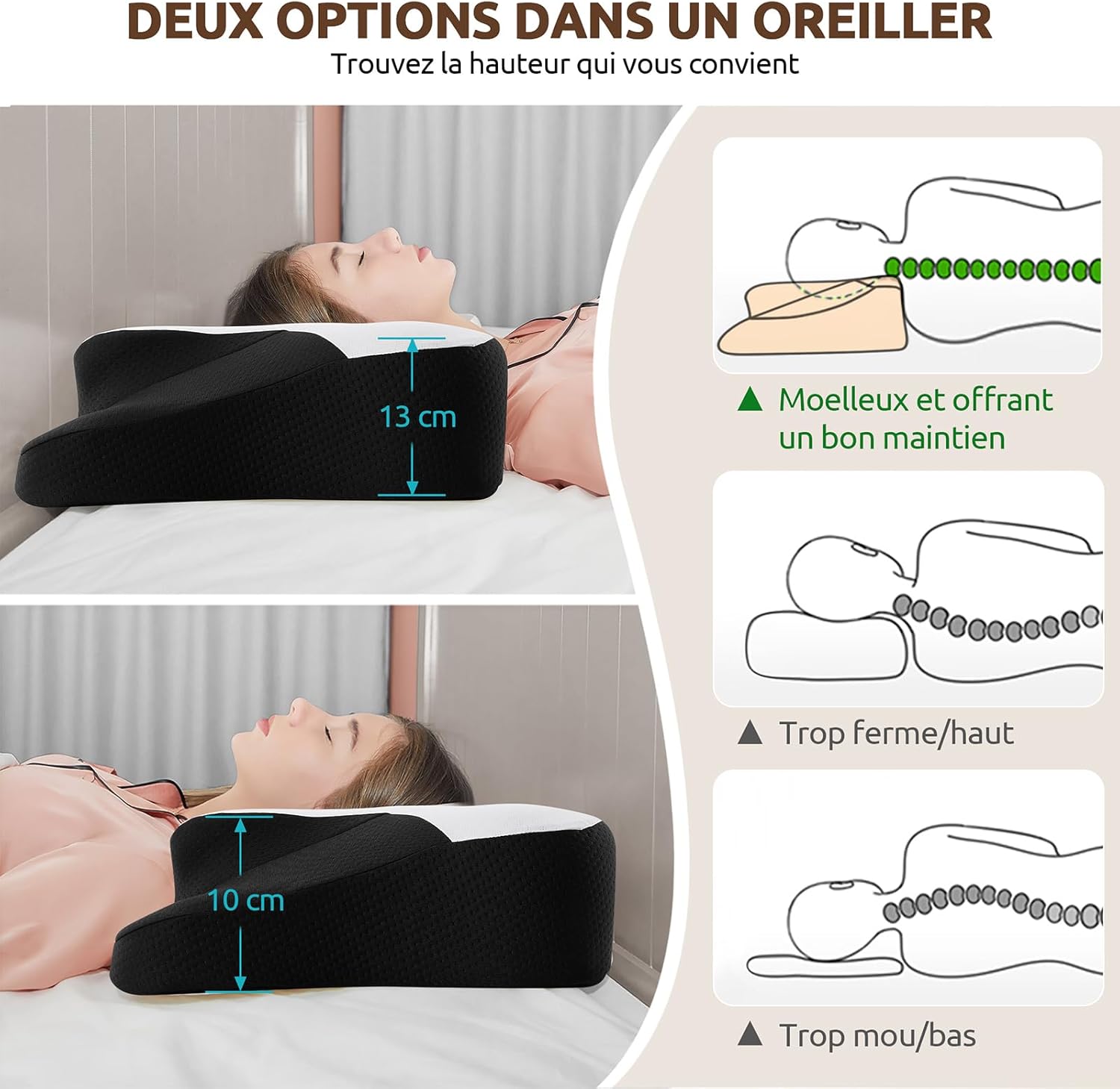 oreiller-ergonomique-donama-cervical-doublure-amovible-pour-dormeurs-sur-le-cote-sur-le-ventre-noir-blanc-66x37x13-cm