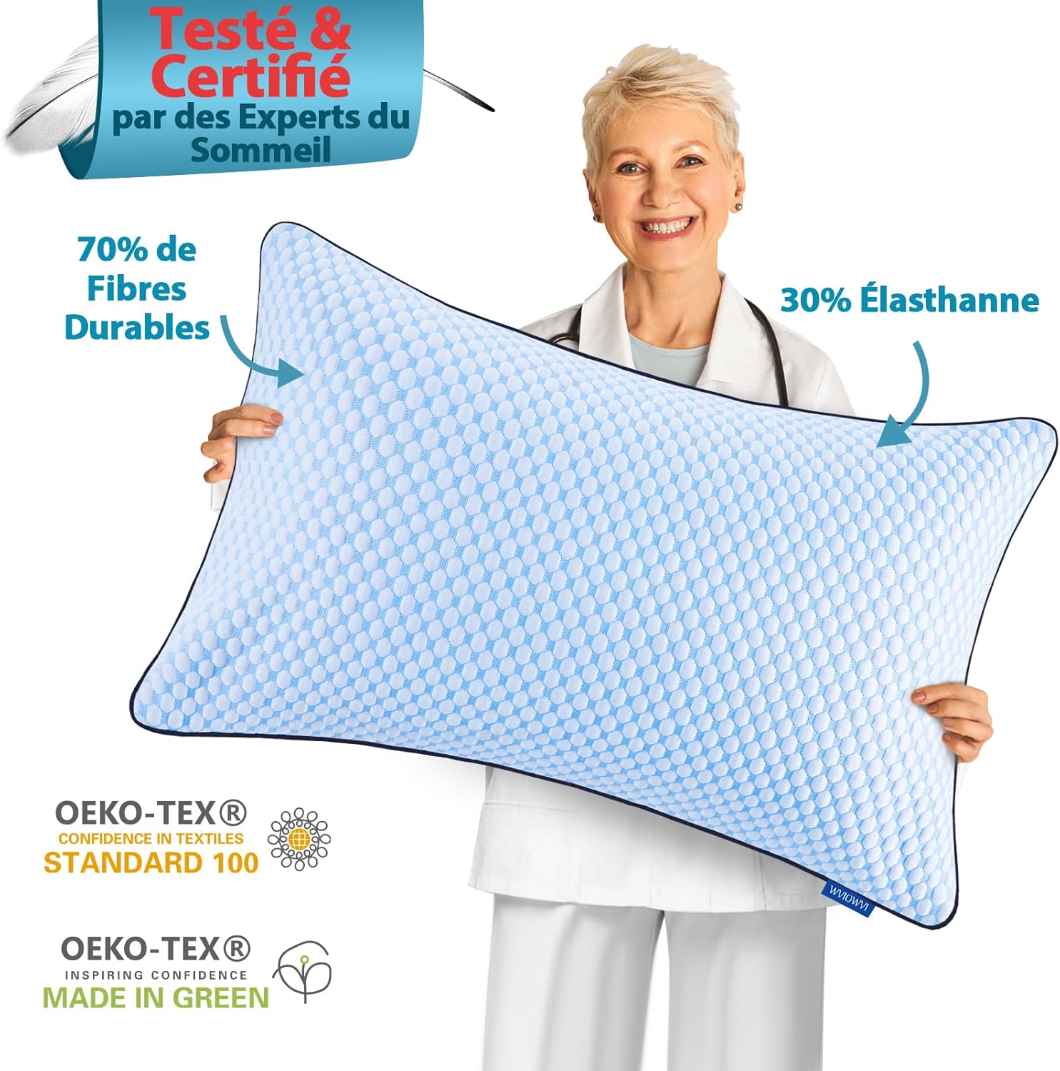 oreillers-anti-acariens-ergonomique-hauteur-reglable-rafraichisant-40x80-cm-bleu-blanc