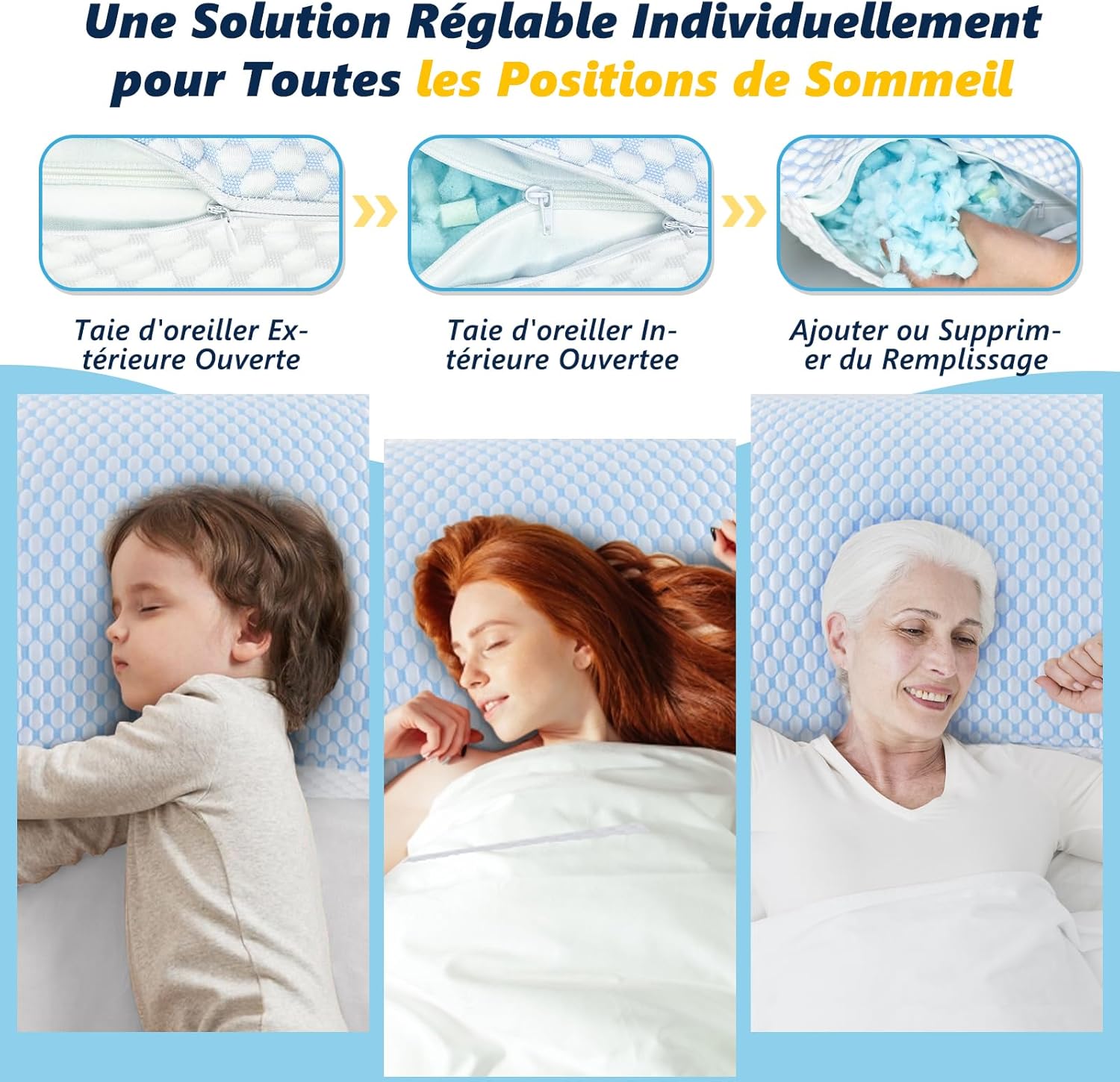 Wviowvi-oreiller-ergonomique-cervical-reglable-meilleur-pillow-plat-coussin-a-amovible-taie-oreiller-et-fermeture-eclair-40x80-cm-bleu-et-blanc
