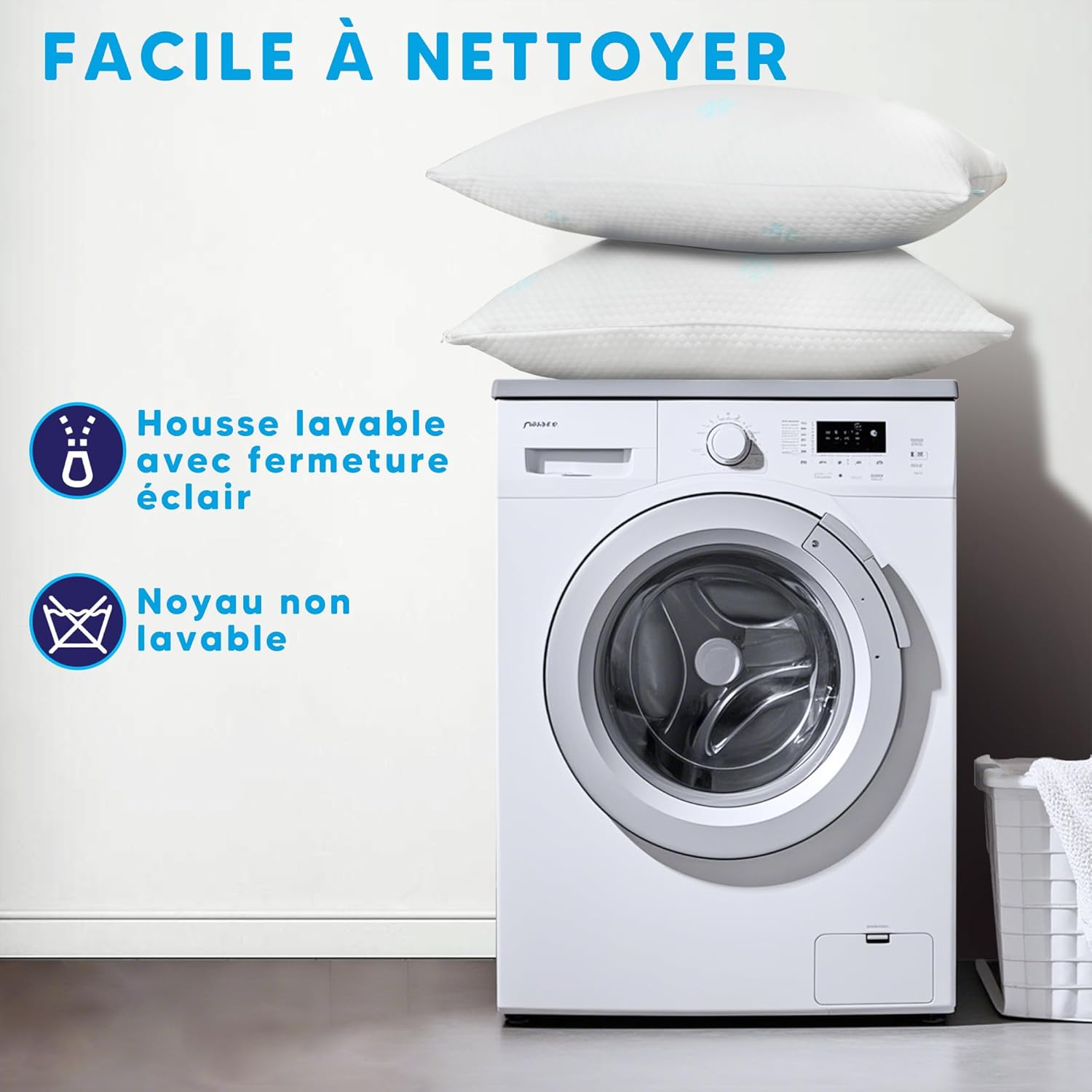 CloudÉtoile-Oreiller-Hypoallergénique-Respirant-Et-Lavable