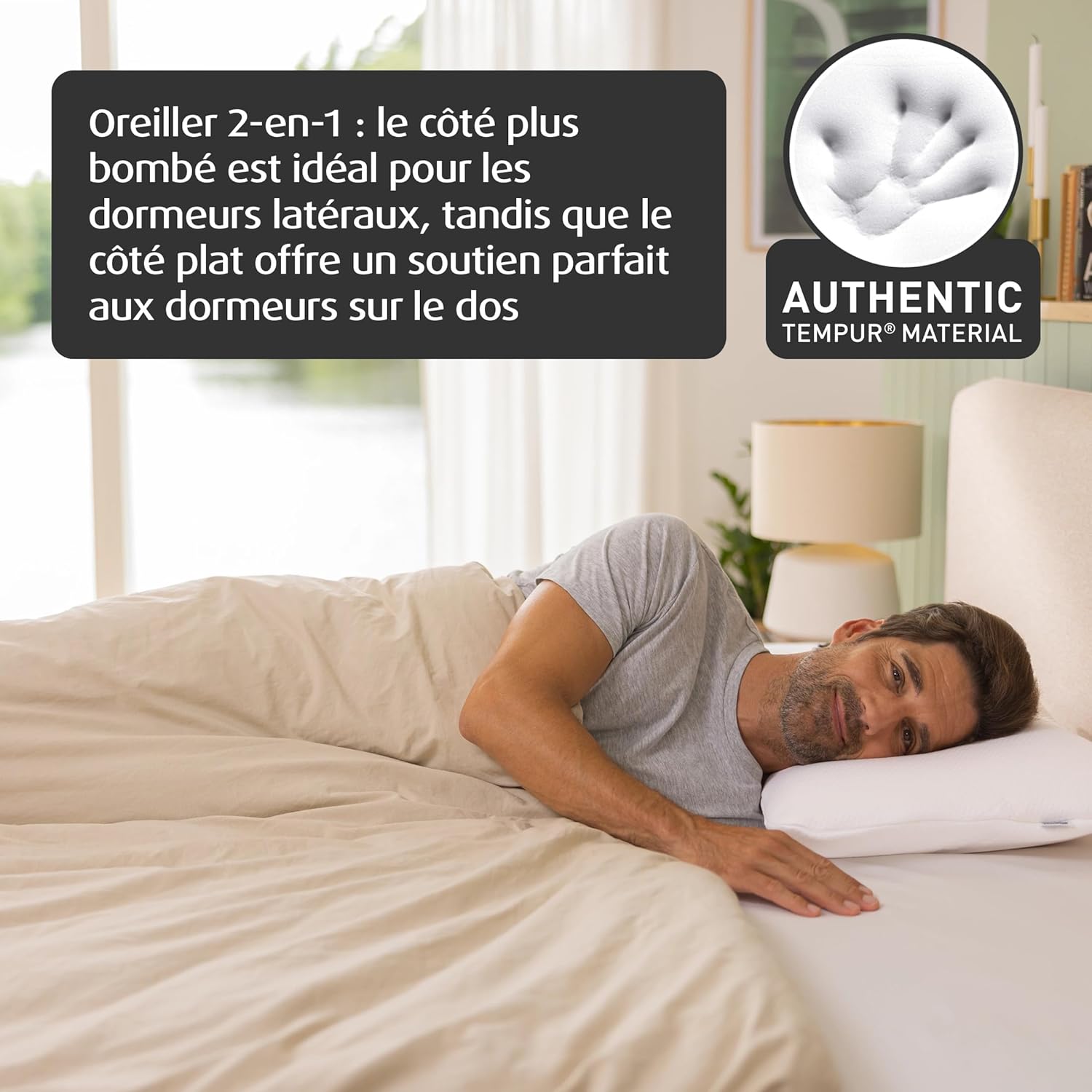 tempur-symphony-Oreiller-Ergonomique-mousse-a-memoire-de-forme-oreiller-ergonomique-de-soutien-cervical-pour-dormeurs-sur-le-dos-et-sur-le-cote-soutien-ferme-l-63-x-43-x-14-cm-blanc