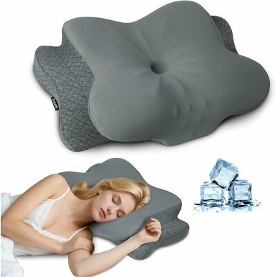 aoceki-oreiller-ergonomique-cervical-oreiller-anti-ronflement-et-apnee-memoire-de-forme-avec-housse-amovible-papillon-gris-fonce-59-38-12-cm