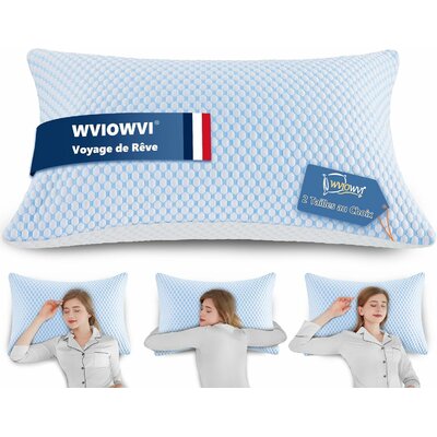 Wviowvi-oreiller-memoire-forme-40x80-cm-ergonomique-cervical-reglable-meilleur-pillow-plat-coussin-a-amovible-taie-oreiller-et-fermeture-eclair-40x80-cm-bleu-et-blanc