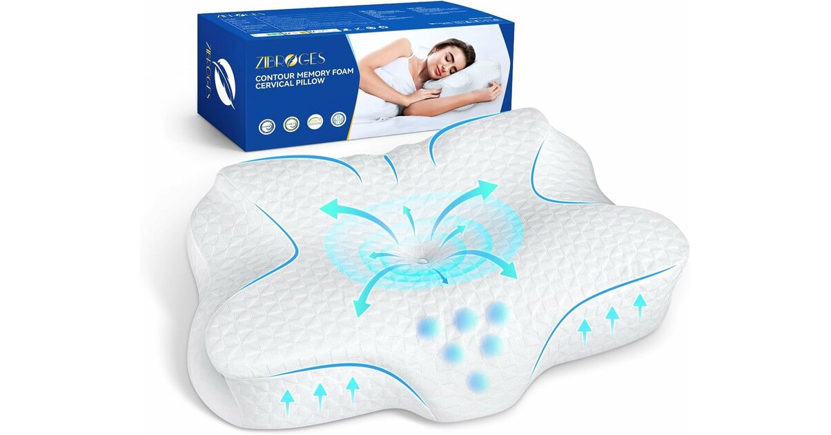 Zibroges Lot De 2 Oreillers 60x60 Cm Hôtel De Luxe - Ergonomique, Gel Rafraîchissant, Anti-Acariens, Ultra Doux & Lavable Machine