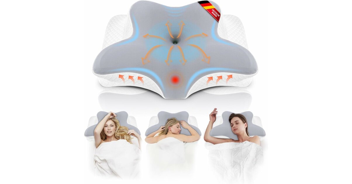 Oreiller Cervical - Mousse à Mémoire De Forme Ergonomique Pour Les Dormeurs Sur Le Côté, Le Dos Et Le Ventre Oreiller Rafraichissant Pour Soulager La Douleur 87701362