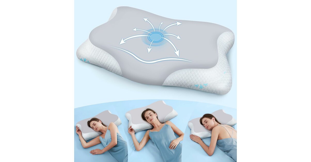 CloudÉtoile Oreiller Ergonomique Cervical Mémoire de Forme - Réglable 2 en 1 Oreiller Orthopédique pour Dormir sur Le Côté et sur Le Dos, Coussin Memory Foam Anti Douleur (Gris Clair, 64x38x10/12 cm CloudÉtoile Oreiller Ergonomique Cervical Mémoire de Forme - Réglable 2 en 1 Oreiller Orthopédique pour Dormir sur Le Côté et sur Le Dos, Coussin Memory Foam Anti Douleur (Gris Clair, 64x38x10/12 cm