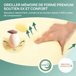 MULISOFT Oreiller Ergonomique Cervical Oreiller Papillon à Mémoire de Forme P-105 Oreiller Gris 5