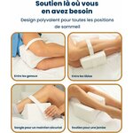 Everlasting Comfort Coussin de genou pour dormir sur le côté – Coussin de jambe en mousse à mémoire de forme de qualité sup 3