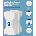 Everlasting Comfort Coussin de genou pour dormir sur le côté – Coussin de jambe en mousse à mémoire de forme de qualité sup 4