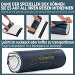alkamto Oreiller en Mousse à mémoire de Forme, 70 x 45 cm, Ergonomique, certifié Oeko-Tex, Housse thermorégulatrice, hypoal 6