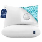 ACCURATEX Lot de 2 Oreillers Hybrides à Mémoire de Forme 40×60 cm Blanc 40×60 cm