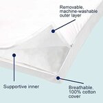 ACCURATEX Lot de 2 Oreillers Hybrides à Mémoire de Forme 40×60 cm Blanc 40×60 cm 4