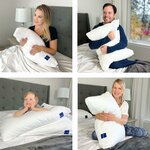 ACCURATEX Lot de 2 Oreillers Hybrides à Mémoire de Forme 40×60 cm Blanc 40×60 cm 6
