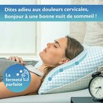 Ella Oreiller Memoire Forme 40x60 cm - Oreiller Ergonomique Cervical – Coussin à Mémoire de Forme pour Les douleurs cervica 2