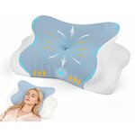 Dreamhigh® Oreiller Memoire Forme 2 en 1, Soulagement Efficace des Douleurs, Oreiller Ergonomique pour Côté, Dos & Ventre, Co