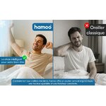 Oreiller Cervical Ergonomique en Mousse à mémoire de Forme, Hauteur réglable, Double Face, en Bambou et Effet fraîcheur, po 6