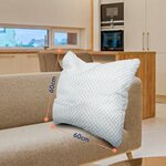 MKS Oreiller Memoire Forme 60x60 – Oreiller Nuage Ergonomique pour la Détente – Coussin Mémoire de Forme Rafraîchissant et 7
