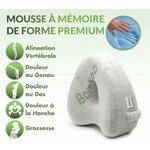 MillyBeas Coussin pour Genoux et Entre Jambes à Mémoire de Forme Orthopédique pour Dormir sur Le Côté, Soulage Les Douleurs 2