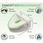 MillyBeas Coussin pour Genoux et Entre Jambes à Mémoire de Forme Orthopédique pour Dormir sur Le Côté, Soulage Les Douleurs 6