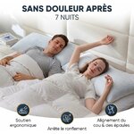 Oreiller à Mémoire de Forme 40x80, Hauteur Réglable – Oreiller Ergonomique Orthopédique, Douleurs Cervicales, Dos et Côté – 2