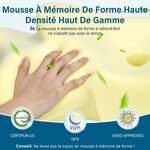 Oreiller Ergonomique Cervical, 2 en 1 Oreiller Memoire Forme Coussin Ergonomique pour la Nuque, pour Dormir sur Le côté, Le 7